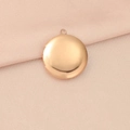 Ciondolo a medaglione rotondo in acciaio inossidabile oro rosa su tessuto rosa - 20mm / Oro rosa