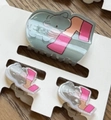 Grey-blue acrylic hair clip set with cartoon character pattern for girls - Pink Shoes Hippo Clip 3PCS Set