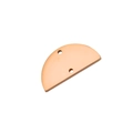 Polished rose gold stainless steel semi-circle connectors for DIY jewelry making - Rose Gold