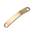 Gouden gebogen roestvrijstalen connector met spiegelglans en dubbele gaten voor DIY-sieraden - 6*39mm Gebogen Lange Strip / Goud