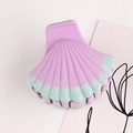 Minimalist shell hair clip featuring a purple and mint green matte gradient finish - Purple-Green Gradient