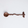 Vintage dragonfly handle coffee spoon with hammered texture on white background - Red Bronze