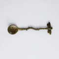 Detail of dragonfly branch handle spoon with hammer texture in vintage brass finish - Antique Bronze