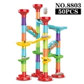 50-piece colorful ball run track building blocks set for educational puzzle play NO.8803 - 50 Pieces (15 Balls)