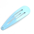 Minimalist 5cm snap hair clip in light blue lacquer finish for children and women - Light Blue