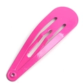 Minimalist pink matte finish 5cm snap metal hair clip for children and women - Rose Red