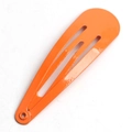 Minimalist 5cm orange metallic teardrop hair clip with professional matte lacquer finish - Orange