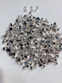 Silver-plated irregular curved tube beads for DIY jewelry and beaded bracelet crafting - 5x4.5mm / Silver