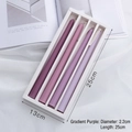 Set of 4 gradient purple long tapered candles 25cm high for Nordic home decor - Combination Pack (CITTA) / Gradient Purple (Lavender)