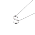 Minimalist silver S-letter pendant necklace with fine chain and polished finish - Letter S (KN88042-K)