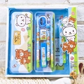 Set de papelería Baby Bear con útiles escolares en azul y verde para los niños - Oso / Azul
