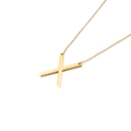 Collier minimaliste en acier inoxydable doré avec un pendentif poli en lettre X majuscule - Style Lettre X (KN88071-K)