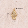 Zircon Basketable Nets & Basketball Pendant (gold)【20.5x13.5mm (aperture: 3mm)】|1 Pc/package