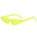 Occhiali da sole cat eye giallo neon con stanghette borchiate in stile hip-hop - Montatura Verde Fluorescente Lenti Verdi