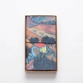 Carnet de notes style Van Gogh avec sangle élastique noire et coffret cadeau kraft - Moisson