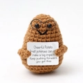 Dark Brown Glasses Potato V-shaped Mouth C-shaped Card