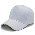Gorra de béisbol blanca clásica de 5 paneles con visera curva y un diseño sencillo - Ajustable / Blanco