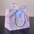 Pink With Gold (blue And Pink Ribbon); Small Size 18*16*10cm