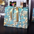 Apricot Blossom (gold And Blue Ribbon); Small Size 18*16*10cm