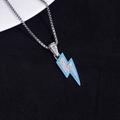 Blue Glow-in-the-dark Diamond Lightning Necklace