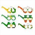 6-piece St. Patrick's Day party paper glasses featuring shamrocks and beer designs - Irish Festival Glasses (Style A)