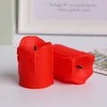 Candele elettroniche a LED rosse con design a goccia per decorazioni natalizie - Guscio Rosso - Luce Calda / Rosso