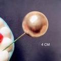 Golden decorative cake topper ball with 4cm diameter for party decoration - 4cm / Gold
