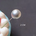 Silver ball cake topper decoration, 2cm metallic sphere pick for party supplies - 2cm / Silver