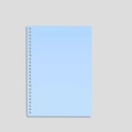 Cubierta minimalista azul claro de 20 orificios en PP mate para cuaderno B5 y A5 DIY - A5-20 Agujeros / Azul Morandi (2 hojas sin clips)