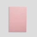 Cubierta de cuaderno de hojas sueltas de PP rosa esmerilado con diseño de múltiples agujeros - A5-20 Agujeros / Rosa Morandi (2 hojas sin clips)