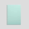 Mint green translucent A5 loose-leaf notebook cover with multi-hole binder design - A5-20 Holes / Morandi Green (2 sheets without clips)