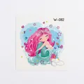 Tatouage temporaire pour enfants avec motif sirène aux cheveux roses et queue verte - Sirène aux Cheveux Roses et Queue Verte (W-082)