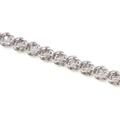 Macro shot of silver stainless steel chain with faceted grey beads for jewelry making - Grey 8mm