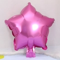 Pink star-shaped foil balloon with glossy metallic finish for birthday party decor - 10 Inch Pink Star