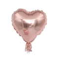 Rose gold heart-shaped aluminum foil balloon with metallic finish for party decoration - 10 Inch Rose Gold Heart