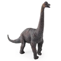 Realistic Brachiosaurus toy dinosaur in dark grey and brown with detailed skin scales - Hollow Brachiosaurus