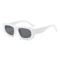 Lunettes de soleil hip hop monture carrée blanche épaisse avec verres foncés - Monture Blanche Verres Gris Foncé