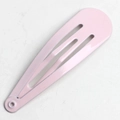 Pink teardrop metal BB hair clip with smooth matte lacquer finish for girls - Light Pink