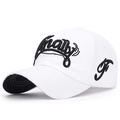 Gorra de béisbol blanca con bordado 3D Finally negro y visera inferior en contraste - Blanco / Ajustable