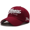 Gorra de béisbol clásica de algodón color burdeos con bordado 32 FL OZ y corona suave - Ajustable / Burdeos