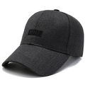 Berretto da baseball antracite scuro con toppa logo SPORT e visiera curva per esterni - Regolabile / Grigio