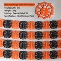 3m Halloween spider web paper garland hanging decoration in black and orange color - Black and Orange Spider Web Garland