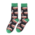 Détails de chaussettes de Noël avec bonhomme de neige et motifs de camping-car - Taille unique / Noir