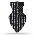 Detalle de braga de cuello para exterior con motivos de camuflaje gris y estrellas - Estilo Bandera Camuflaje Gris (SJJ-02)