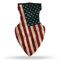 Máscara deportiva con estampado de bandera americana vintage y lazos para las orejas - Estilo Bandera de EE. UU. Vintage (SJJ-01)