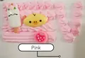 Dettaglio del set di colla cremosa rosa con accessori in resina a forma di unicorno - Rosa