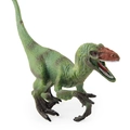Realistic dark green Velociraptor dinosaur toy figure with detailed skin texture - Hollow Velociraptor