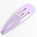 Single purple metal teardrop hair clip for kids with smooth matte finish for girls - Light Purple