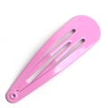 Pink teardrop metal snap hair clip with hollow design for girls hair accessories - Deep Pink