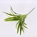 Artificial spider plant leaf spray with green and yellow variegated foliage decor - Spider Plant Yellow Edge